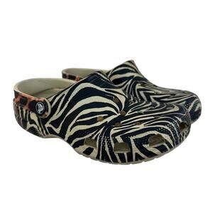 Crocs classic animal remix clog zebra leopard Mens 4 Women 6 Preowned